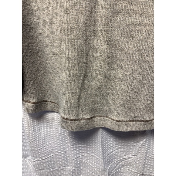 Betsy Boutique Shop Koto Grey Tan Trim Patterned Knit Sweater Tunic Small - Picture 10 of 12